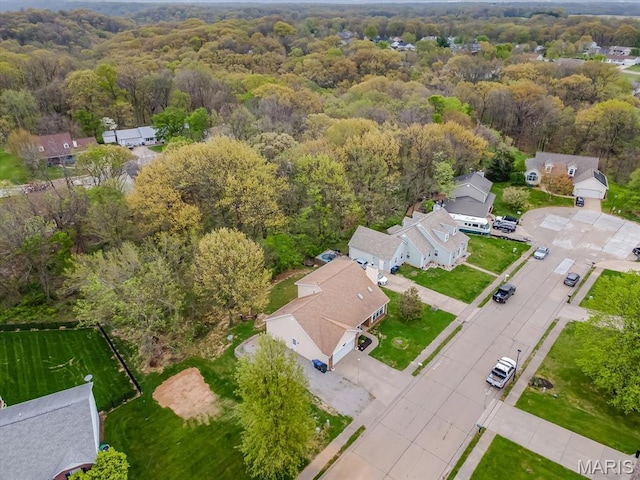 109 Miller Ct, Valmeyer, IL 62295 - aerial view of residential area with a forest