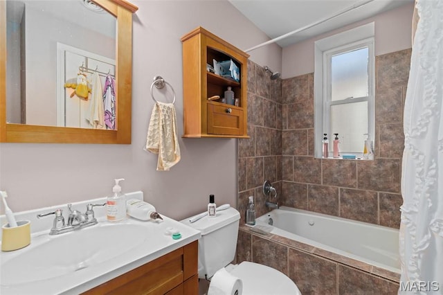 3318 Sidney St, Saint Louis, MO 63104 - full bath featuring tiled shower / bath, toilet, and vanity