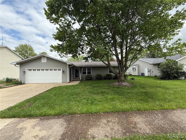 710 Ash St, Greenville, IL 62246 - single story home featuring a garage, a front yard, and driveway