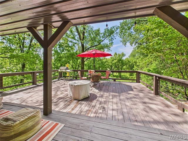 1 Richbark Ln, Van Buren, MO 63965 - deck with outdoor dining space
