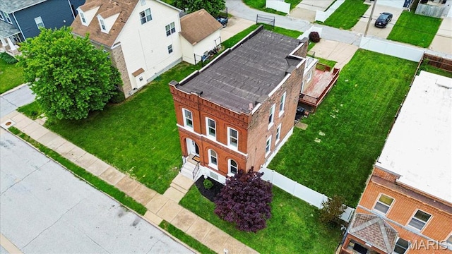 aerial view of residential area