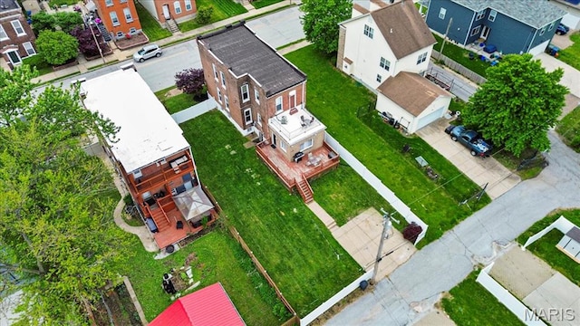 aerial perspective of suburban area