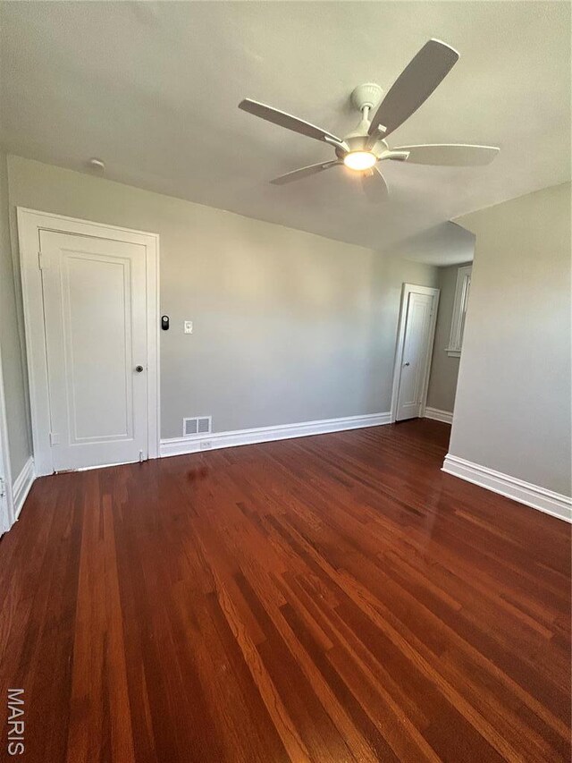 3604 Ridgedale Ave, Saint Louis, MO 63121 - unfurnished room featuring ceiling fan, wood finished floors, and baseboards