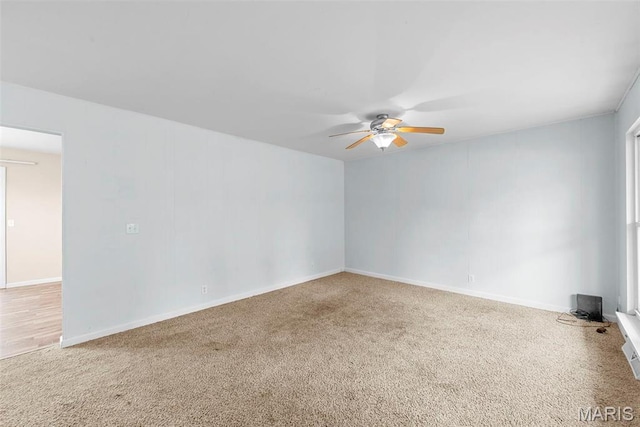 210 Scenic Dr, Elsberry, MO 63343 - carpeted empty room featuring ceiling fan and baseboards