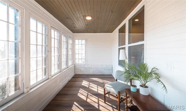 204 S 3rd St, De Soto, MO 63020 - sunroom / solarium featuring wooden ceiling, french doors, wood finished floors, and recessed lighting