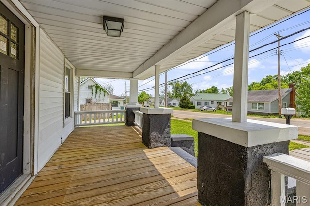 608 W Main St, Park Hills, MO 63601 - deck featuring covered porch and a residential view