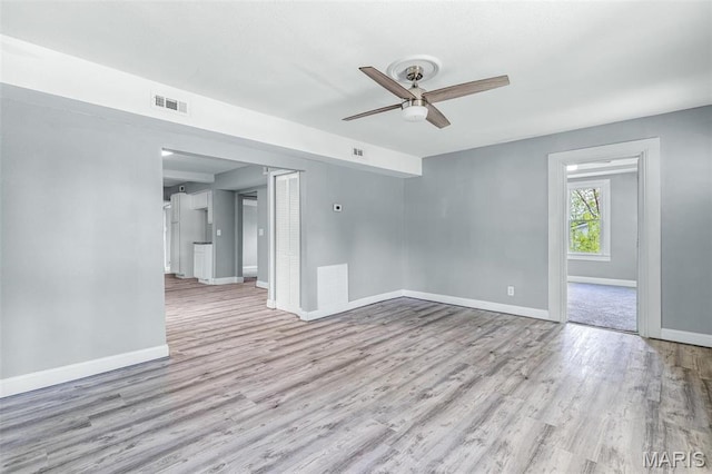 608 W Main St, Park Hills, MO 63601 - empty room featuring ceiling fan, baseboards, and wood finished floors