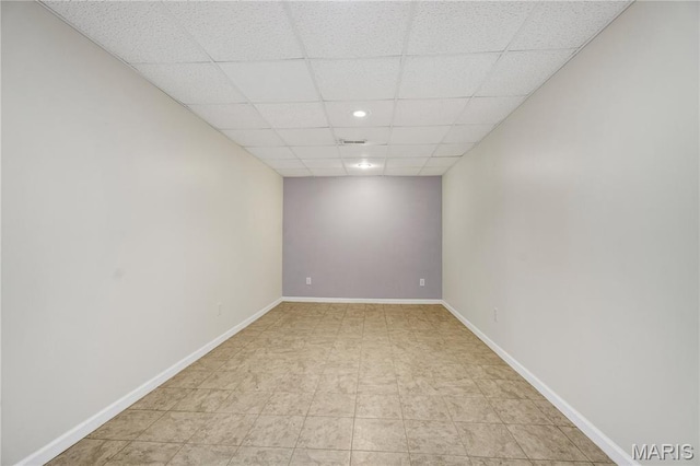 1587 Paradise Valley Dr, High Ridge, MO 63049 - empty room with a paneled ceiling and recessed lighting