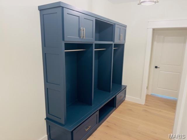 242 Orange Bowl Dr, Cape Girardeau, MO 63701 - mudroom featuring baseboards and light wood-style flooring
