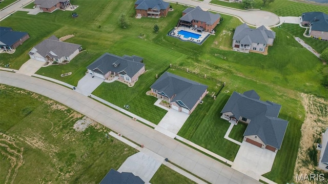 242 Orange Bowl Dr, Cape Girardeau, MO 63701 - aerial overview of property's location with nearby suburban area and a pool area