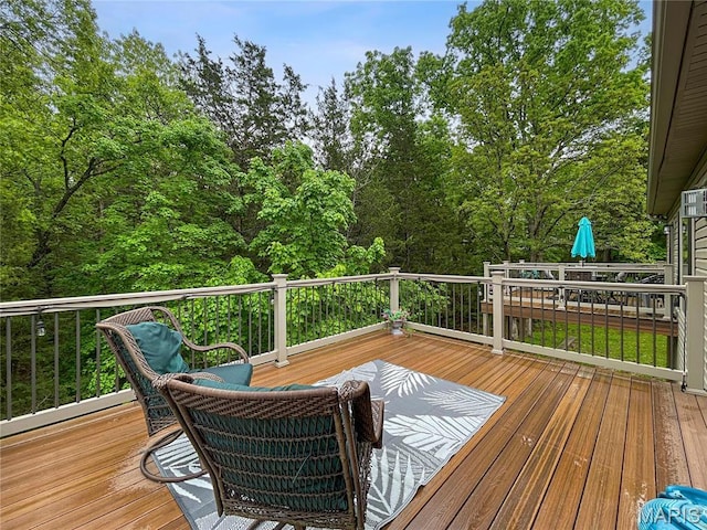 9794 Cedar Dr, Hillsboro, MO 63050 - view of wooden deck