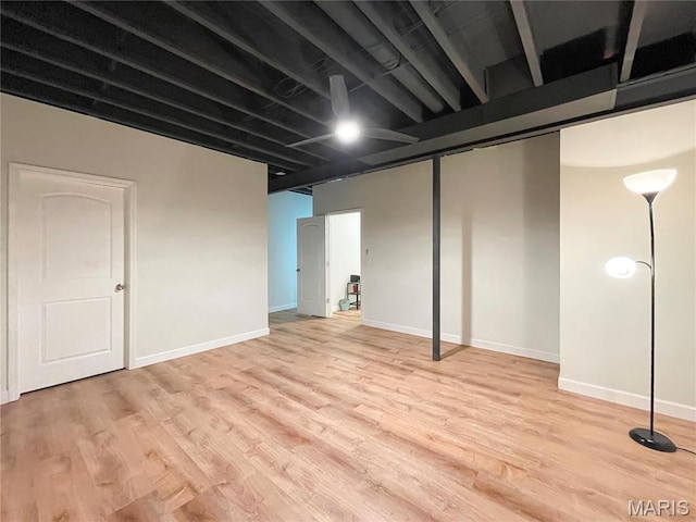9794 Cedar Dr, Hillsboro, MO 63050 - finished below grade area featuring wood finished floors and baseboards