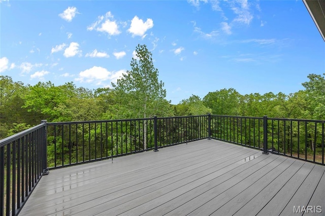 764 Red Clover Dr, Cedar Hill, MO 63016 - wooden deck with a wooded view