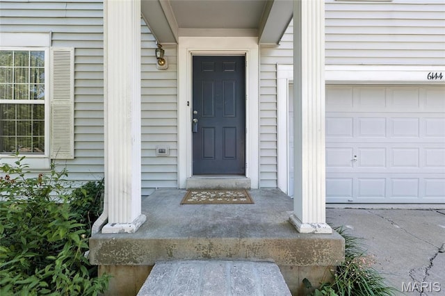 6144 Misty Meadow Dr, House Springs, MO 63051 - doorway to property with a garage