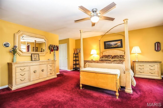 6144 Misty Meadow Dr, House Springs, MO 63051 - carpeted bedroom featuring baseboards and a ceiling fan