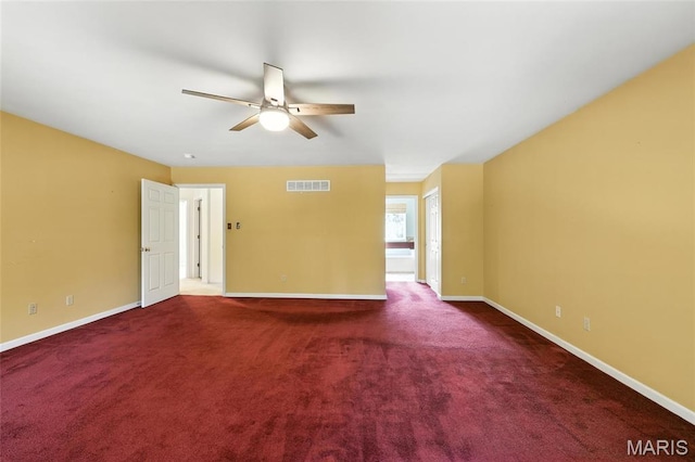 6144 Misty Meadow Dr, House Springs, MO 63051 - unfurnished living room featuring a ceiling fan and carpet