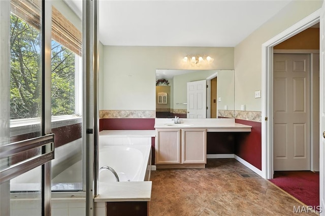 6144 Misty Meadow Dr, House Springs, MO 63051 - bathroom with vanity and a garden tub