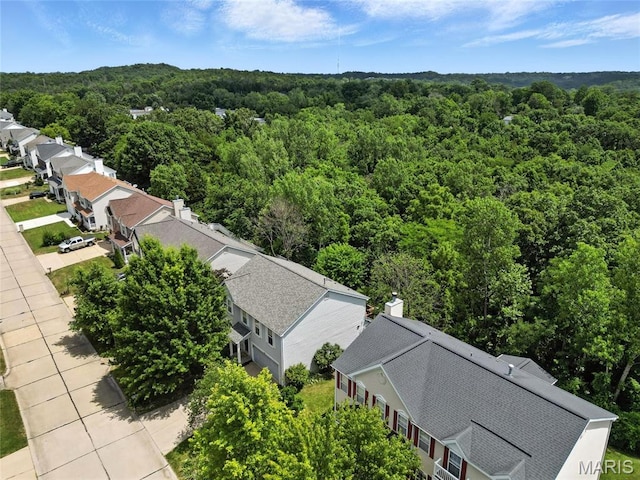 6144 Misty Meadow Dr, House Springs, MO 63051 - aerial perspective of suburban area featuring a forest
