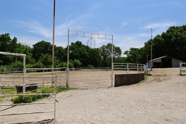 5501 Dober Ln, Saint Louis, MO 63129 - view of property's community featuring an enclosed riding area and an outbuilding