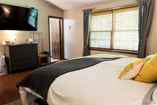5501 Dober Ln, Saint Louis, MO 63129 - bedroom with wood finished floors and lofted ceiling