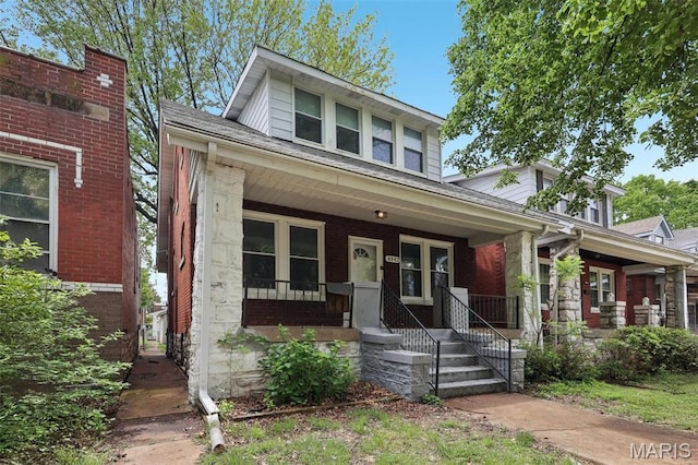 4942 Bonita Ave, Saint Louis, MO 63109 - view of front of home featuring a porch