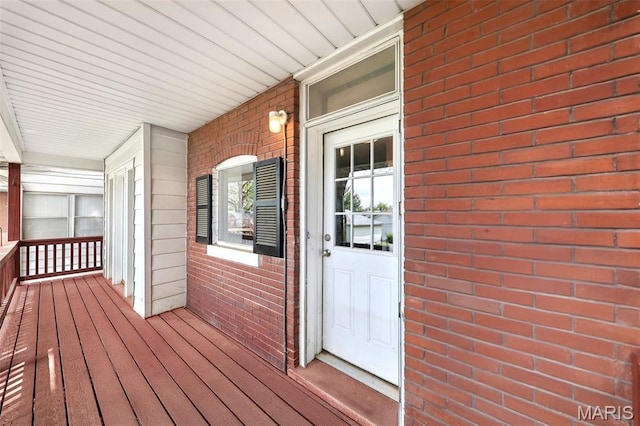 4942 Bonita Ave, Saint Louis, MO 63109 - view of exterior entry with a porch and brick siding