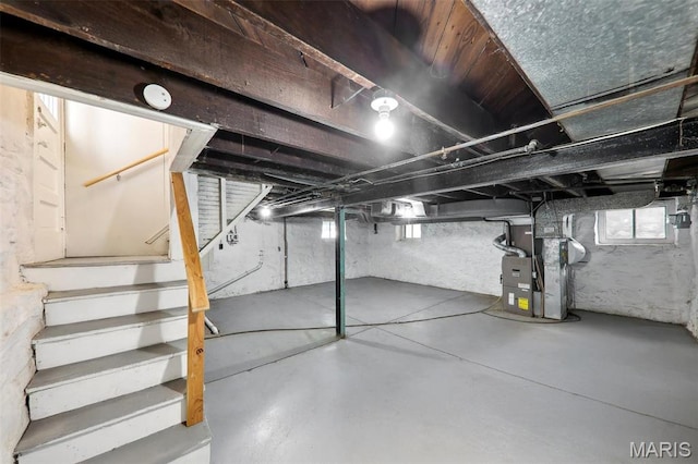 4942 Bonita Ave, Saint Louis, MO 63109 - below grade area with stairs and heating unit