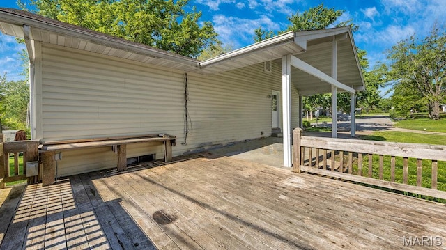 939 Vosholl Ave, Warrenton, MO 63383 - wooden terrace featuring covered porch