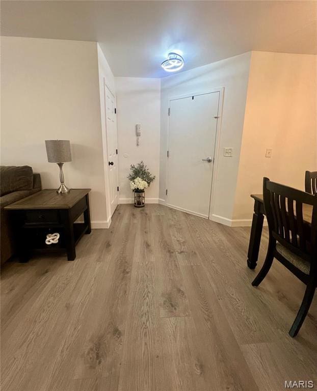 3605 Tracey Rich Rd Unit 1A, Saint Louis, MO 63125 - foyer with wood finished floors and baseboards