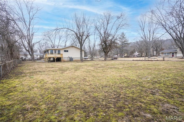5604 Mark Trl, House Springs, MO 63051 - view of yard featuring a wooden deck and stairway