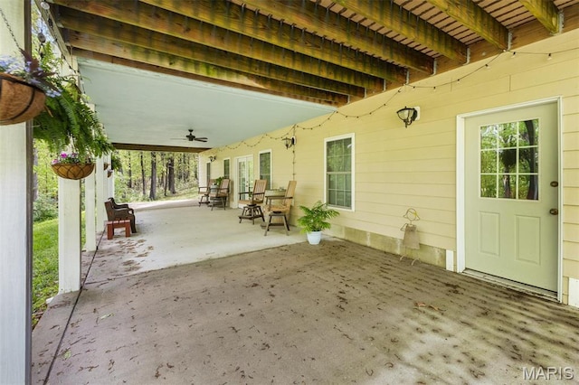 102 Timber Ln, Farmington, MO 63640 - view of patio / terrace featuring a ceiling fan