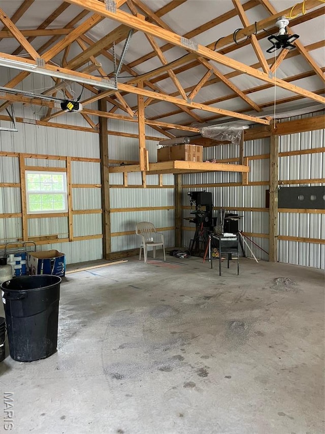 474 Bluffview Dr, Piedmont, MO 63957 - garage featuring metal wall and a garage door opener