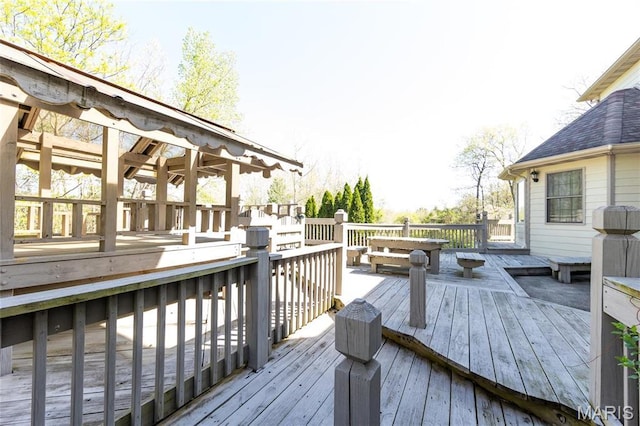 view of wooden terrace