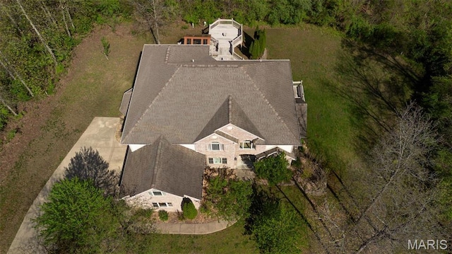 view from above of property