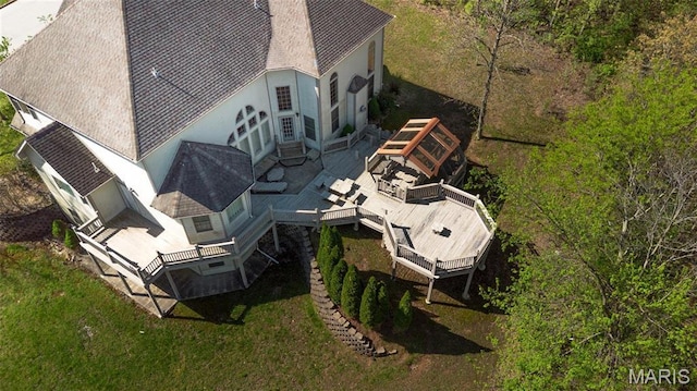 view from above of property
