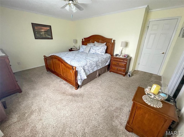 11652 Two Mile Rd, Dexter, MO 63841 - carpeted bedroom featuring ornamental molding and a ceiling fan