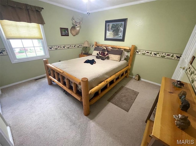 11652 Two Mile Rd, Dexter, MO 63841 - bedroom with ornamental molding and carpet floors