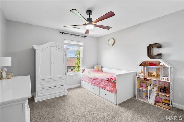 6 Bradley Ct, Troy, IL 62294 - carpeted bedroom with a ceiling fan and baseboards
