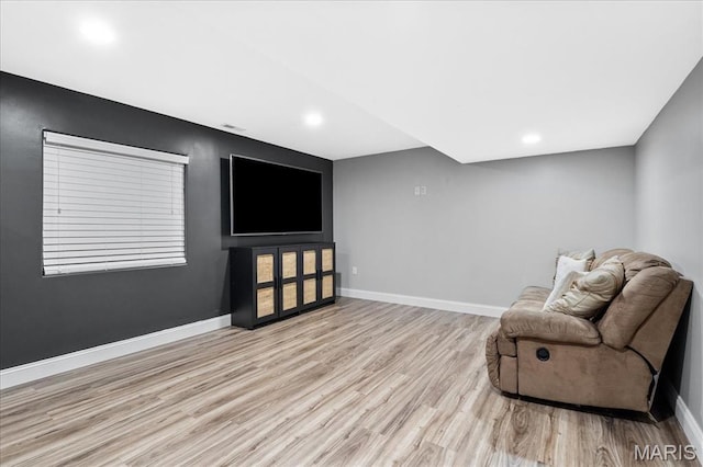 6 Bradley Ct, Troy, IL 62294 - living area with wood finished floors, baseboards, and recessed lighting