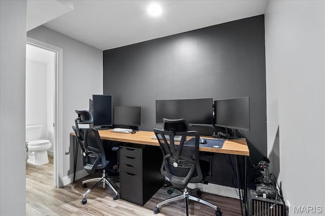 6 Bradley Ct, Troy, IL 62294 - home office with wood finished floors and baseboards