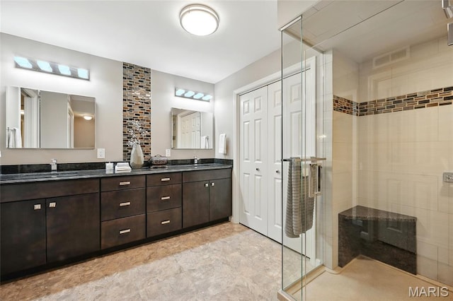585 Coeur De Royale Dr Unit 203, Creve Coeur, MO 63141 - full bathroom with double vanity and a stall shower
