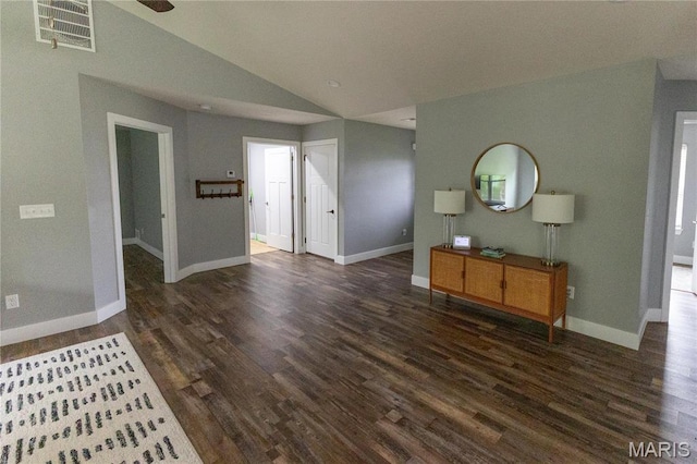 159 Mesa Dr, Waynesville, MO 65583 - entryway with vaulted ceiling, wood finished floors, and baseboards