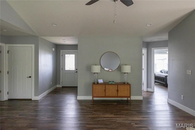 159 Mesa Dr, Waynesville, MO 65583 - entryway with wood finished floors, plenty of natural light, baseboards, and recessed lighting