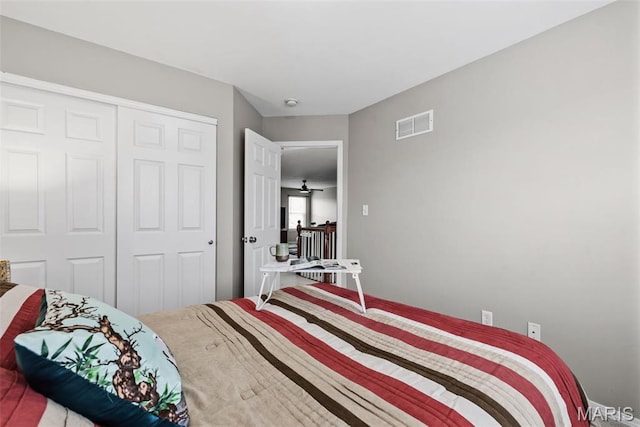 bedroom with a closet