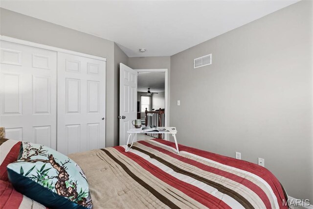 bedroom with a closet