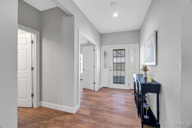 116 Dardenne Place Dr, Dardenne Prairie, MO 63368 - foyer entrance with baseboards and wood finished floors