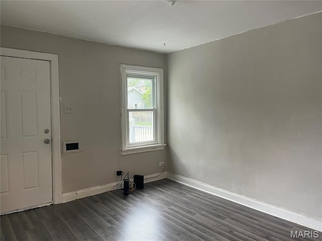 2123 Rosebud Ave, Hillsdale, MO 63121 - spare room featuring dark wood-style floors and baseboards