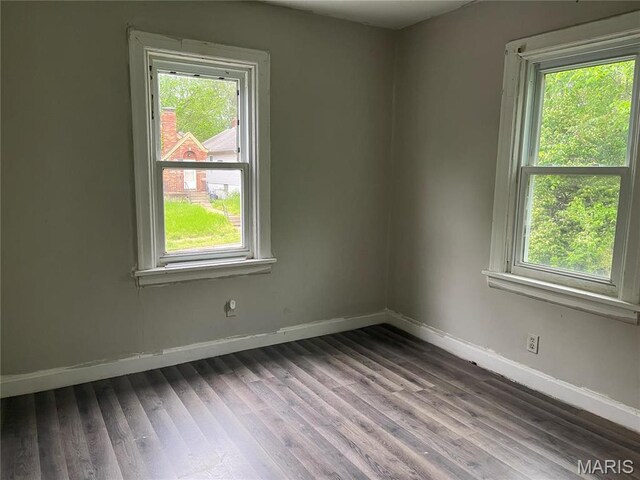 2123 Rosebud Ave, Hillsdale, MO 63121 - empty room with baseboards and wood finished floors