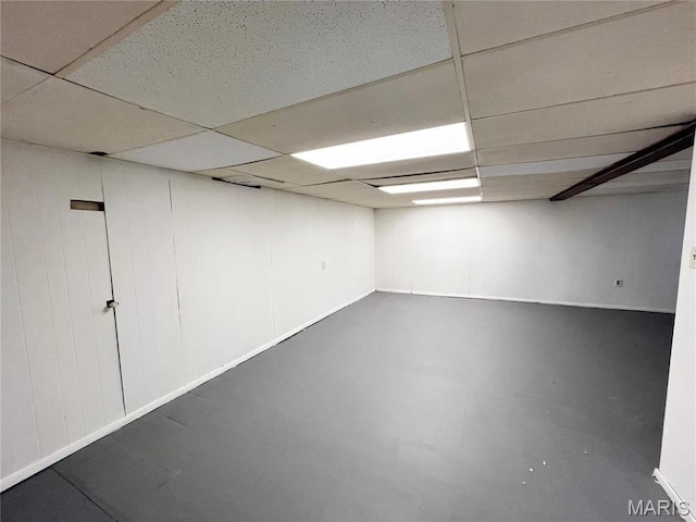 1688 Maldon Ln, Saint Louis, MO 63136 - finished basement with a paneled ceiling and baseboards