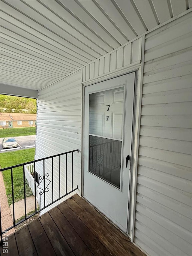 view of doorway to property